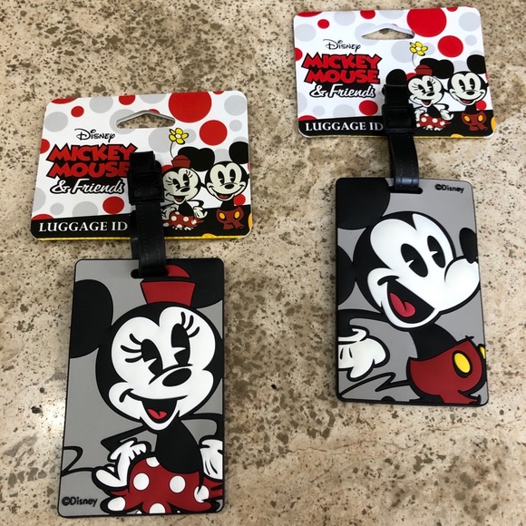 mickey and minnie luggage tags